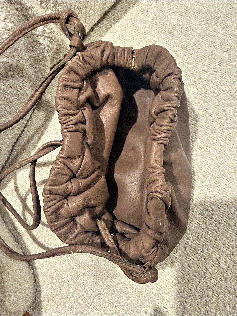 Mansur Gavriel Mini Cloud Pouch in Biscotto - Picture 7 of 8